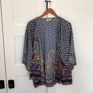 Printed kimono